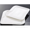 plain white logo handpaint milky mini miniature square plate